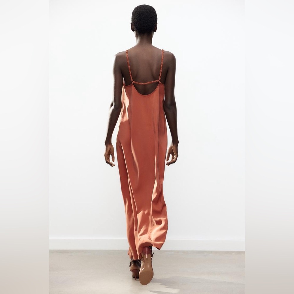 Slip Maxi Dress in Terracotta — Women - Picture 6 of 13